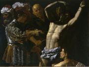 CECCO DEL CARAVAGGIO Martyrdom of Saint Sebastian. oil painting on canvas